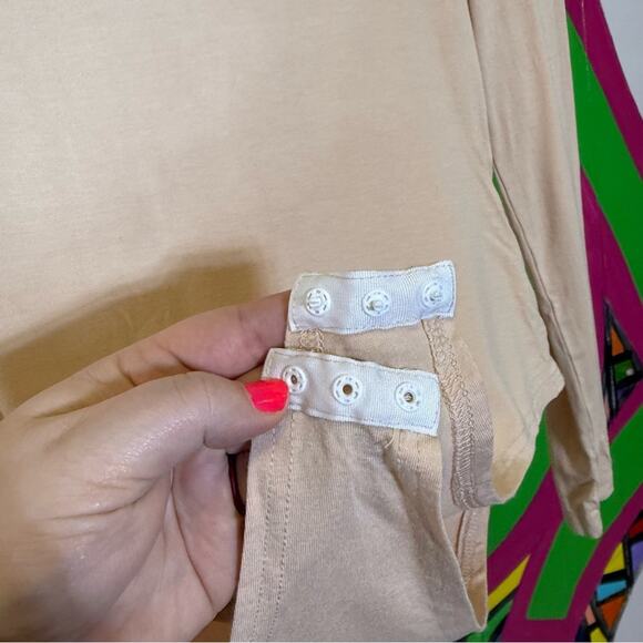 SHEIN Cream Bodysuit with High Neck and Long Sleeves. Size Large. Good used cond - Picture 2 of 4